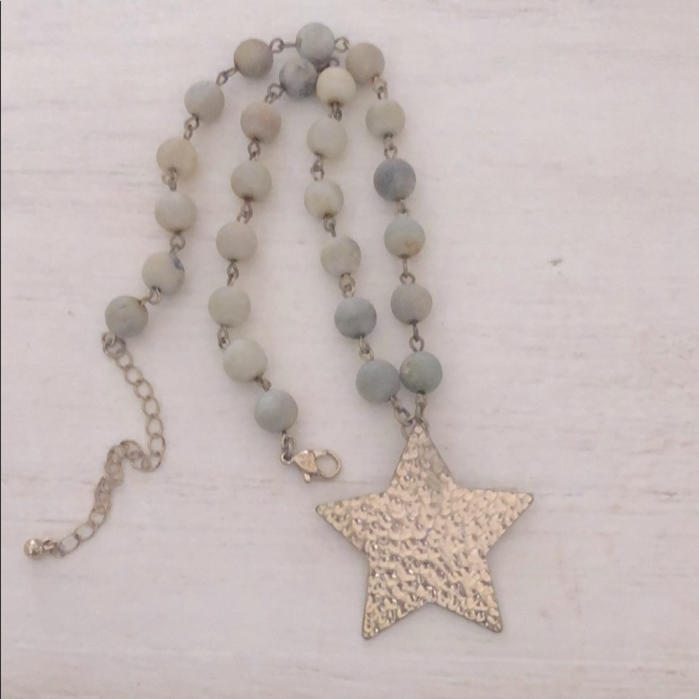 Beaded star necklace